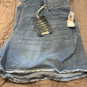 Democracy Blue Denim Shorts  with Frayed Edge